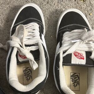 Vans Classic Black and White Lace-Up Shoes